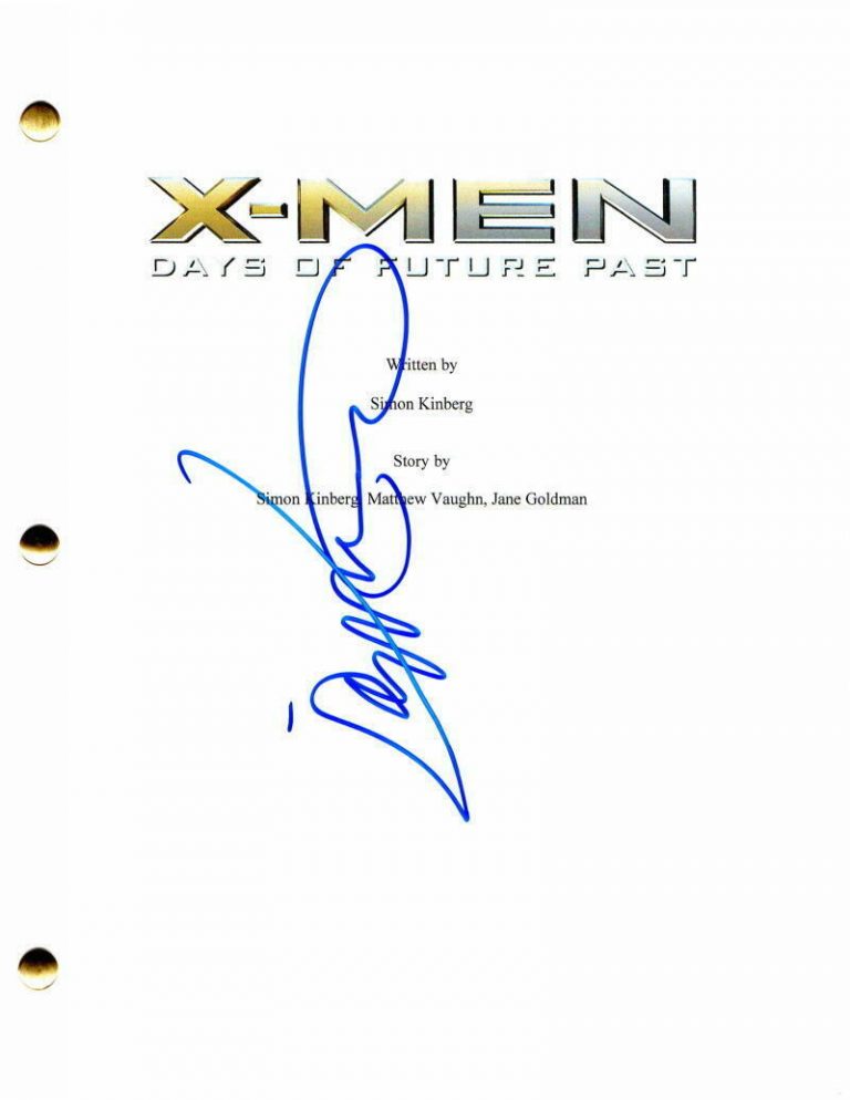 JAMES MCAVOY SIGNED AUTOGRAPH – X-MEN DAYS OF FUTURE PAST FULL MOVIE SCRIPT  COLLECTIBLE MEMORABILIA