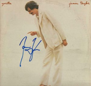 JAMES TAYLOR SIGNED AUTOGRAPH – GORILLA – RECORD, ALBUM, VINYL – CARLY SIMON  COLLECTIBLE MEMORABILIA
