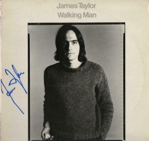 JAMES TAYLOR SIGNED AUTOGRAPH – WALKING MAN – RECORD, ALBUM, VINYL B  COLLECTIBLE MEMORABILIA