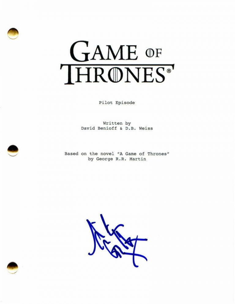 AIDAN GILLEN SIGNED AUTOGRAPH – GAME OF THRONES FULL PILOT SCRIPT – LITTLEFINGER COLLECTIBLE MEMORABILIA