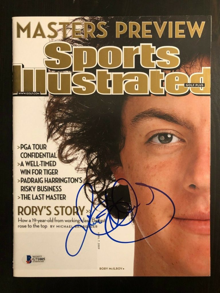 RORY MCILROY SIGNED AUTOGRAPH SPORTS ILLUSTRATED MAGAZINE – TIGER WOODS, MASTERS  COLLECTIBLE MEMORABILIA