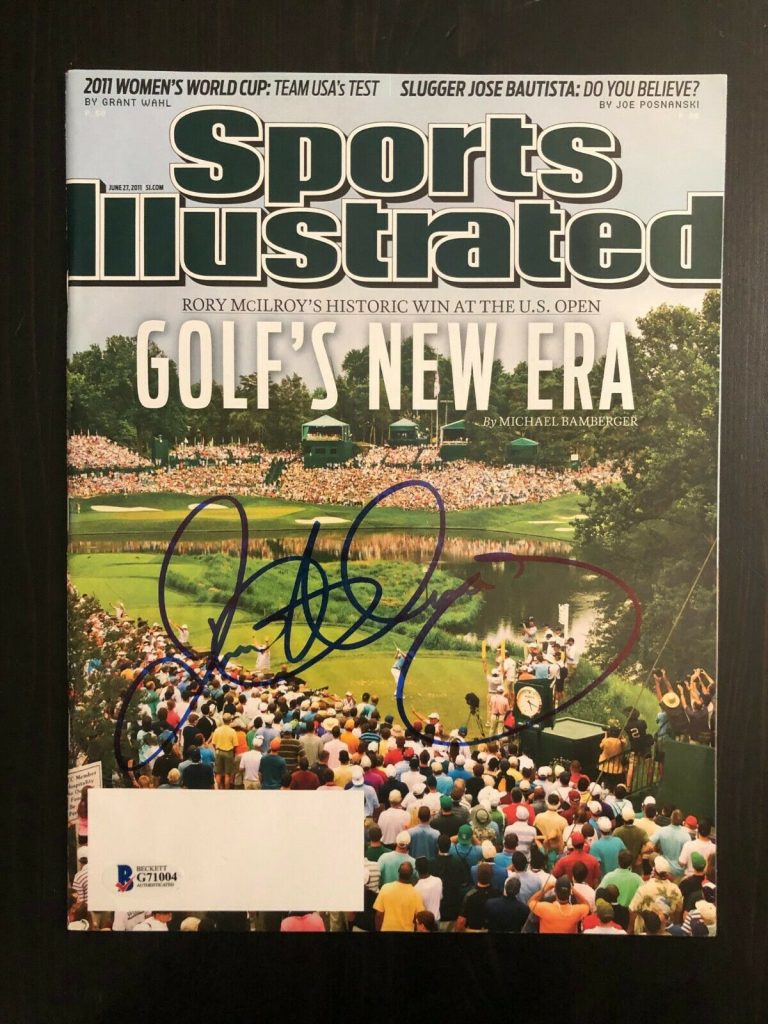 RORY MCILROY SIGNED AUTOGRAPH SPORTS ILLUSTRATED MAGAZINE 6/27/11 – TIGER WOODS  COLLECTIBLE MEMORABILIA