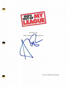 ALICE EVE SIGNED AUTOGRAPH – SHE’S OUT OF MY LEAGUE MOVIE SCRIPT – STAR TREK  COLLECTIBLE MEMORABILIA