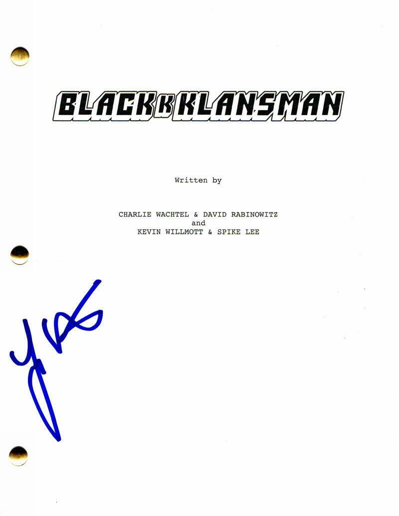 LAURA HERRIER SIGNED AUTOGRAPH BLACKKKLANSMAN FULL MOVIE SCRIPT LAURA HERRIER SIGNED AUTOGRAPH BLACKKKLANSMAN FULL MOVIE SCRIPT