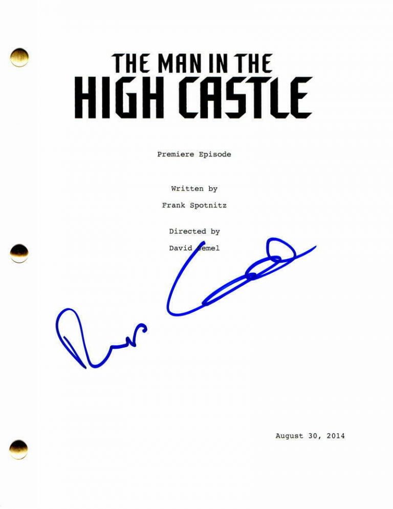RUFUS SEWELL SIGNED AUTOGRAPH – THE MAN IN THE HIGH CASTLE FULL PILOT SCRIPT  COLLECTIBLE MEMORABILIA
