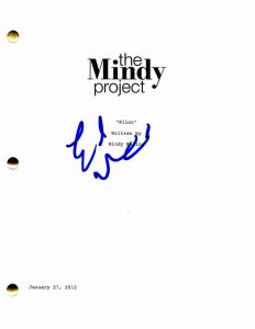 ED WEEKS SIGNED AUTOGRAPH – THE MINDY PROJECT FULL PILOT SCRIPT – MINDY KALING  COLLECTIBLE MEMORABILIA