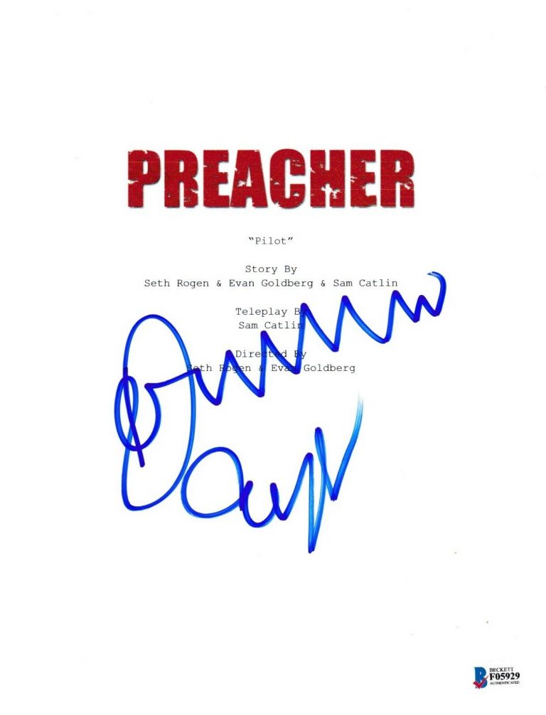 DOMINIC COOPER SIGNED PREACHER PILOT EPISODE SCRIPT BECKETT BAS AUTOGRAPH AUTO  COLLECTIBLE MEMORABILIA