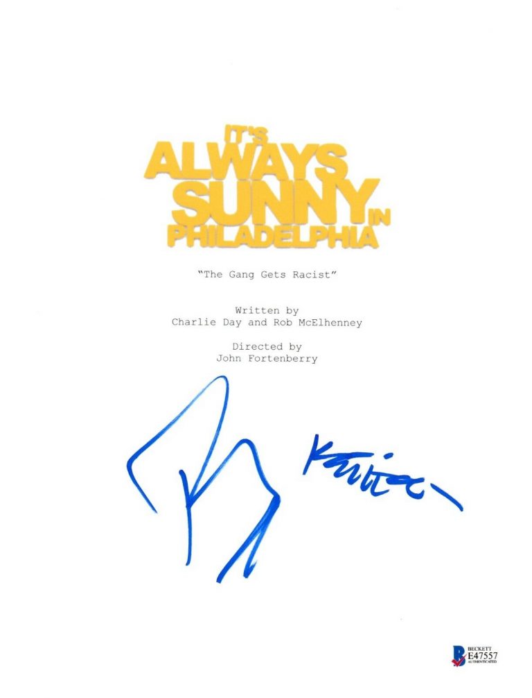 KAITLIN OLSON ROB MCELHENNEY SIGNED ALWAYS SUNNY PHILADELPHIA BECKETT AUTOGRAPH  COLLECTIBLE MEMORABILIA