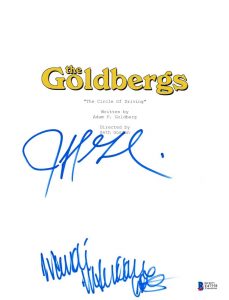 JEFF GARLIN WENDI MCLENDON-COVEY SIGNED GOLDBERGS SCRIPT BECKETT BAS AUTOGRAPH  COLLECTIBLE MEMORABILIA