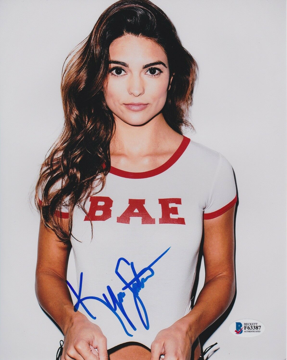 KYRA SANTORO SIGNED 8X10 PHOTO SWIMSUIT MODEL BECKETT BAS AUTOGRAPH ...