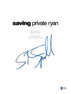 STEVEN SPIELBERG SIGNED SAVING PRIVATE RYAN SCRIPT BECKETT BAS AUTOGRAPH AUTO  COLLECTIBLE MEMORABILIA