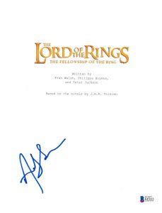 ANDY SERKIS SIGNED LORD OF THE RINGS SCRIPT BECKETT BAS AUTOGRAPH FELLOWSHIP  COLLECTIBLE MEMORABILIA