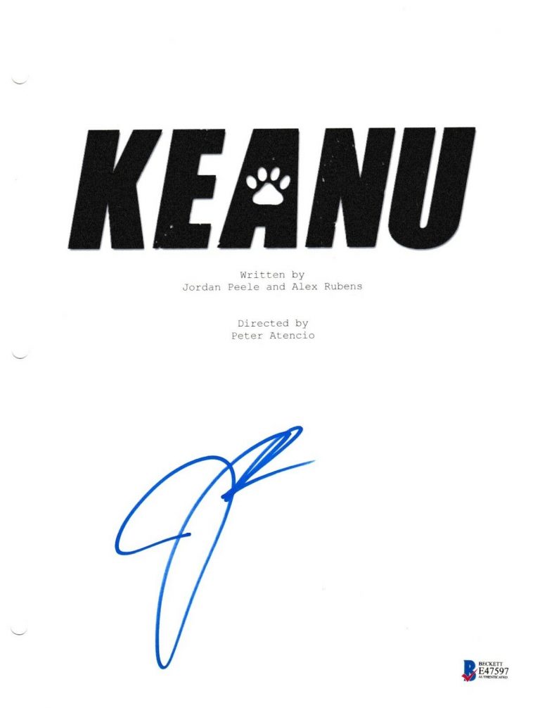 JORDAN PEELE SIGNED KEANU SCRIPT BECKETT BAS AUTOGRAPH AUTO COA  COLLECTIBLE MEMORABILIA