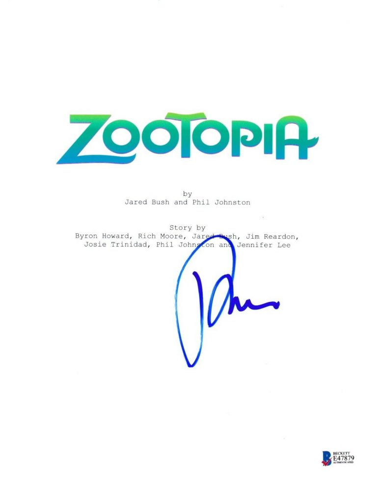 RICH MOORE SIGNED ZOOTOPIA SCRIPT BECKETT BAS AUTOGRAPH AUTO COA  COLLECTIBLE MEMORABILIA