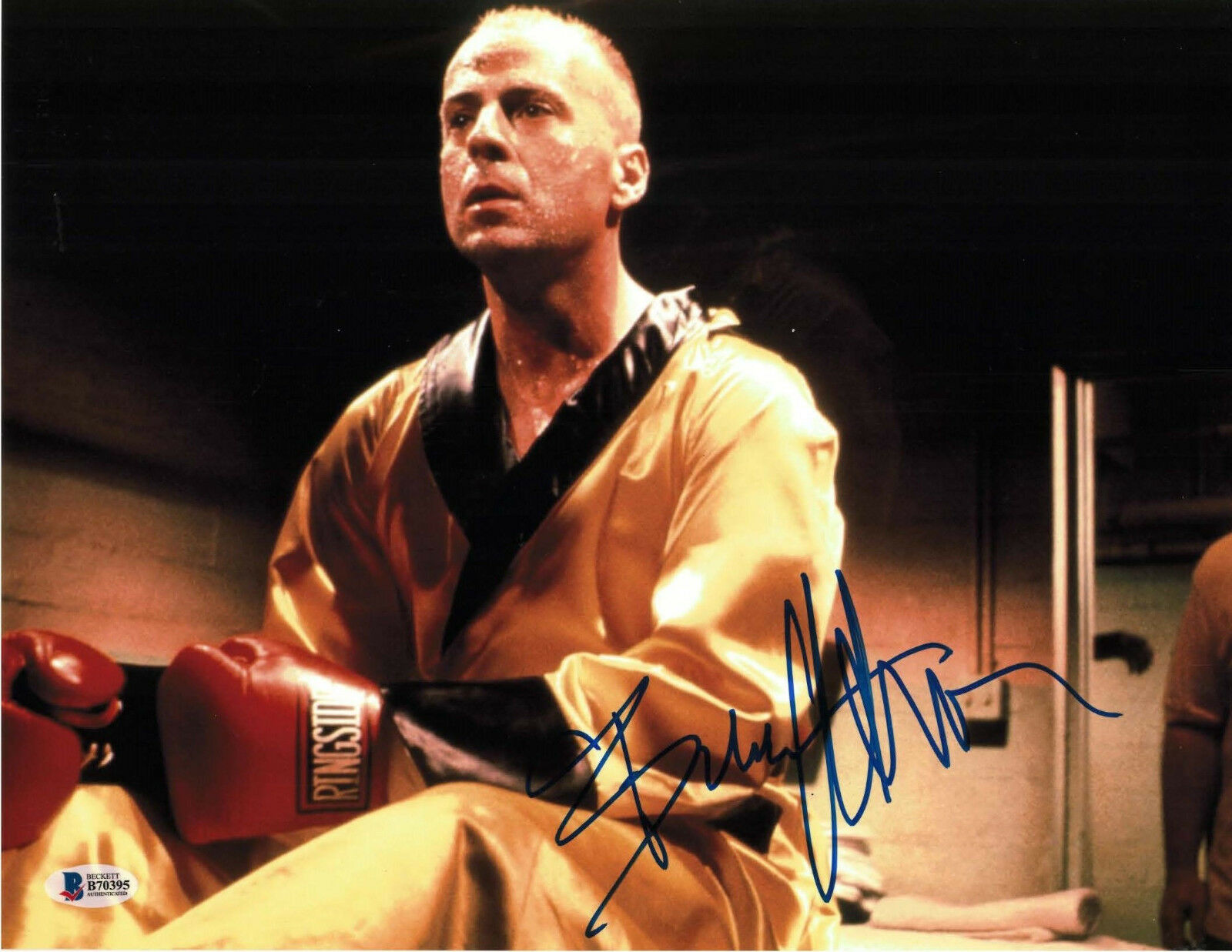 BRUCE WILLIS SIGNED 11X14 PHOTO PULP FICTION BECKETT BAS AUTOGRAPH AUTO ...