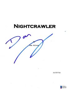 DAN GILROY SIGNED NIGHTCRAWLER SCRIPT BECKETT BAS AUTOGRAPH AUTO COA  COLLECTIBLE MEMORABILIA