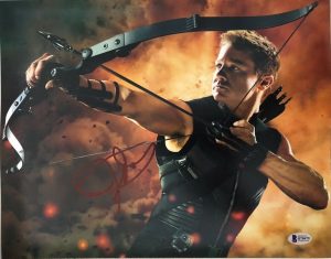 JEREMY RENNER SIGNED 11X14 PHOTO AVENGERS HAWKEYE BECKETT BAS AUTOGRAPH AUTO A  COLLECTIBLE MEMORABILIA