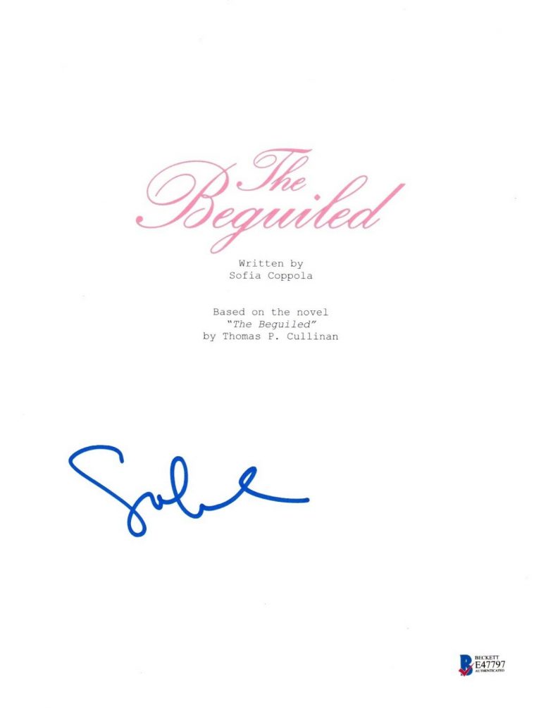 SOFIA COPPOLA SIGNED THE BEGUILED SCRIPT BECKETT BAS AUTOGRAPH AUTO  COLLECTIBLE MEMORABILIA
