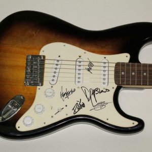 AWOLNATION FULL BAND (X5) SIGNED AUTOGRAPH FENDER BRAND ELECTRIC GUITAR - RUN COLLECTIBLE MEMORABILIA