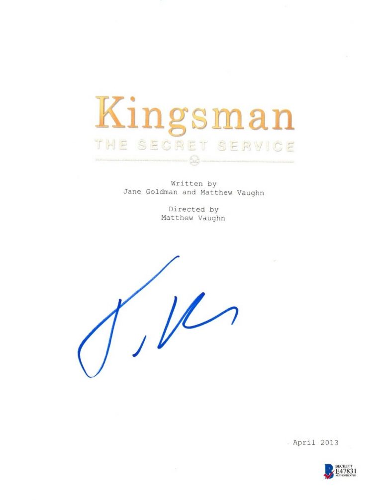 TARON EGERTON SIGNED KINGSMAN SECRET SERVICE SCRIPT BECKETT BAS AUTOGRAPH AUTO  COLLECTIBLE MEMORABILIA
