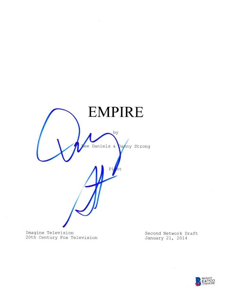 DANNY STRONG SIGNED EMPIRE PILOT EPISODE SCRIPT BECKETT BAS AUTOGRAPH AUTO  COLLECTIBLE MEMORABILIA