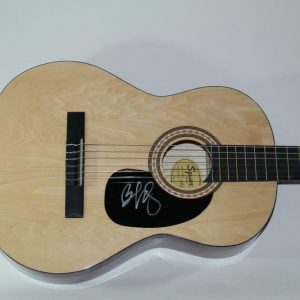 BRAD PAISLEY SIGNED AUTOGRAPH FENDER BRAND ACOUSTIC GUITAR - MUD ON THE TIRES 2 Collectible Memorabilia