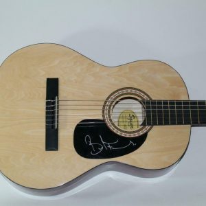 BRANDON FLOWERS SIGNED AUTOGRAPH FENDER BRAND ACOUSTIC GUITAR - THE KILLERS ROCK Collectible Memorabilia