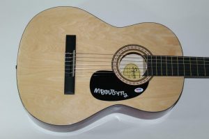 MIKE DOUGHTY SIGNED AUTOGRAPH FENDER BRAND ACOUSTIC GUITAR – SOUL COUGHING PSA  COLLECTIBLE MEMORABILIA