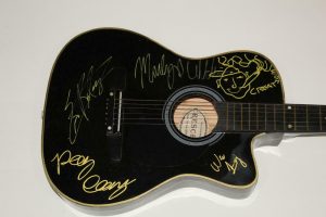 REBELUTION FULL BAND (X4) SIGNED AUTOGRAPH ACOUSTIC GUITAR W/ SKETCH – FREE REIN  COLLECTIBLE MEMORABILIA