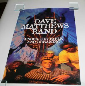 DAVE MATTHEWS CARTER BEAUFORD SIGNED AUTOGRAPH UNDER THE TABLE & DREAMING POSTER  COLLECTIBLE MEMORABILIA