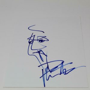 DAVE MATTHEWS SIGNED AUTOGRAPH HAND DRAWN UNIQUE SKETCH – BAND, VERY RARE!  COLLECTIBLE MEMORABILIA