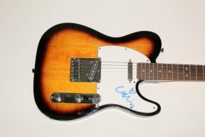 CHRIS MARTIN SIGNED AUTOGRAPH FENDER ELECTRIC TELECASTER GUITAR – COLDPLAY STUD  COLLECTIBLE MEMORABILIA