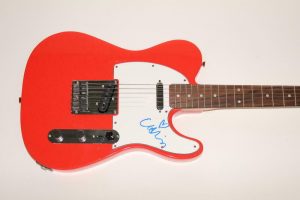 CHRIS MARTIN SIGNED AUTOGRAPH FENDER ELECTRIC TELECASTER GUITAR – COLDPLAY X&Y  COLLECTIBLE MEMORABILIA