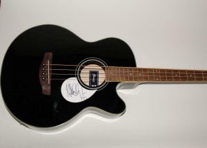 ADAM CLAYTON SIGNED AUTOGRAPH IBAZNEZ FULL SIZE ACOUSTIC BASS GUITAR – U2, RARE  COLLECTIBLE MEMORABILIA