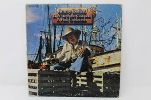 JIMMY BUFFETT SIGNED AUTOGRAPH ALBUM RECORD WHITE SPORT COAT PINK CRUSTACEAN PSA  COLLECTIBLE MEMORABILIA