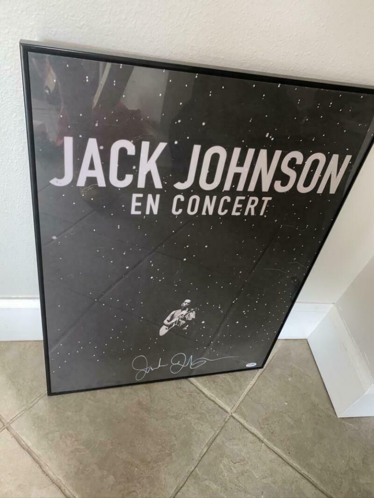 JACK JOHNSON SIGNED AUTOGRAPH “EN CONCERT” POSTER – IN BETWEEN DREAMS STUD, PSA  COLLECTIBLE MEMORABILIA