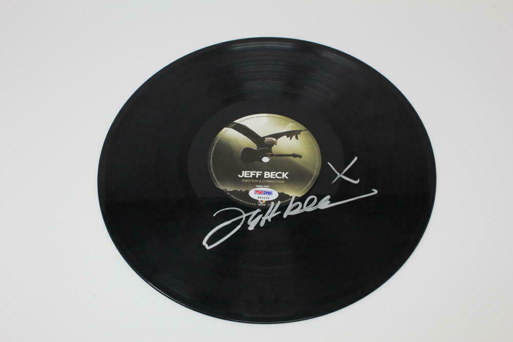 JEFF BECK SIGNED AUTOGRAPH VINYL RECORD - EMOTION & COMMOTION THE ...