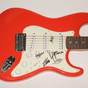 AWOLNATION FULL BAND (X5) SIGNED AUTOGRAPH FENDER BRAND ELECTRIC GUITAR - RUN COLLECTIBLE MEMORABILIA