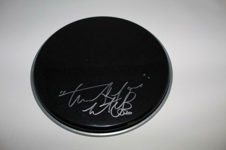 CHARLIE WATTS SIGNED AUTOGRAPH DRUMHEAD – ROLLING STONES, AFTERMATH, VERY RARE  COLLECTIBLE MEMORABILIA