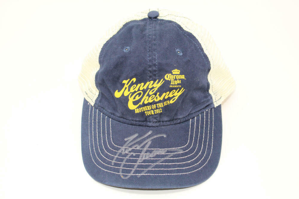 KENNY CHESNEY SIGNED AUTOGRAPH BASEBALL HAT CAP - BROTHERS OF THE SUN ...