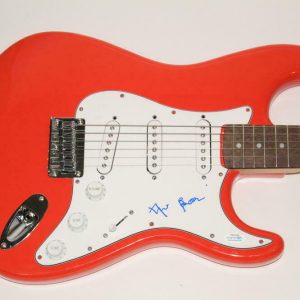 ANDREA BOCELLI SIGNED AUTOGRAPH FENDER BRAND ELECTRIC GUITAR SOGNO, AMORE, RARE COLLECTIBLE MEMORABILIA