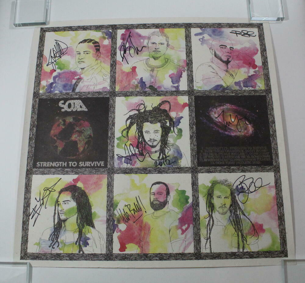 SOJA FULL BAND SIGNED AUTOGRAPH CONCERT TOUR POSTER STRENGTH TO