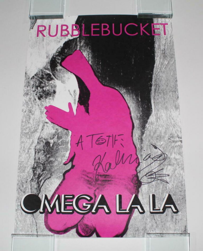 RUBBLEBUCKET DUAL SIGNED AUTOGRAPH CONCERT TOUR POSTER – OMEGA LA LA, RARE COLLECTIBLE MEMORABILIA