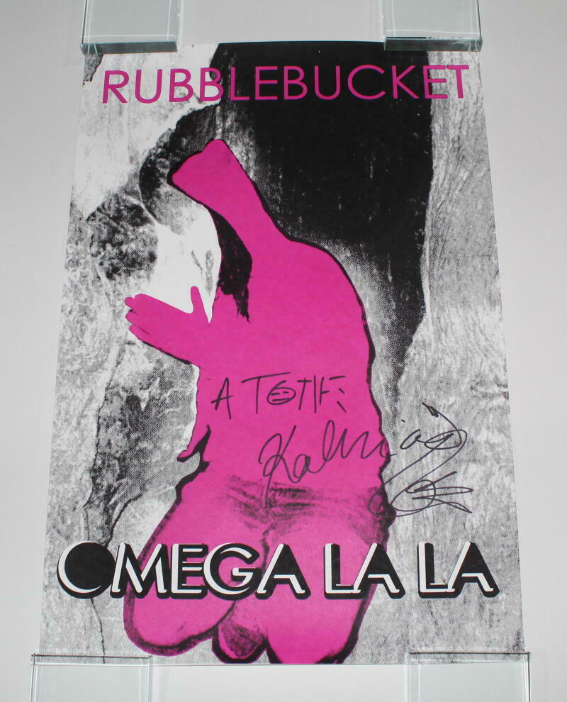 RUBBLEBUCKET DUAL SIGNED AUTOGRAPH CONCERT TOUR POSTER OMEGA LA LA