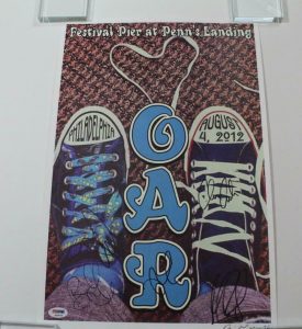 OAR FULL BAND SIGNED AUTOGRAPH LE CONCERT TOUR POSTER – PHILADELPHIA 8/4/12 PSA  COLLECTIBLE MEMORABILIA