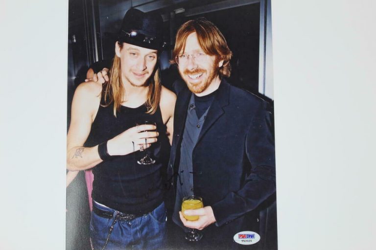 KID ROCK SIGNED WITH TREY ANASTASIO PHISH 8×10 PHOTO DEVIL WITHOUT A CAUSE PSA  COLLECTIBLE MEMORABILIA