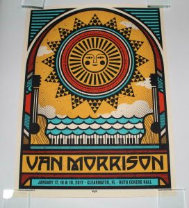 VAN MORRISON CONCERT TOUR POSTER – 1/17/2017 1/18/2017 1/19/2017 CLEARWATER RARE  COLLECTIBLE MEMORABILIA