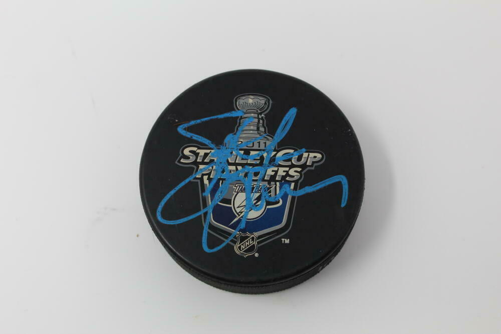 STEVE YZERMAN SIGNED AUTOGRAPH 2011 STANLEY CUP PLAYOFFS HOCKEY PUCK ...