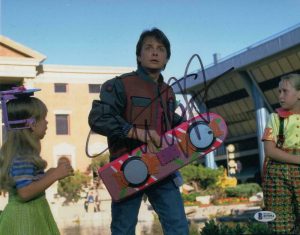 MICHAEL J FOX SIGNED AUTOGRAPH 11×14 PHOTO – MARTY BACK TO THE FUTURE AA BECKETT  COLLECTIBLE MEMORABILIA