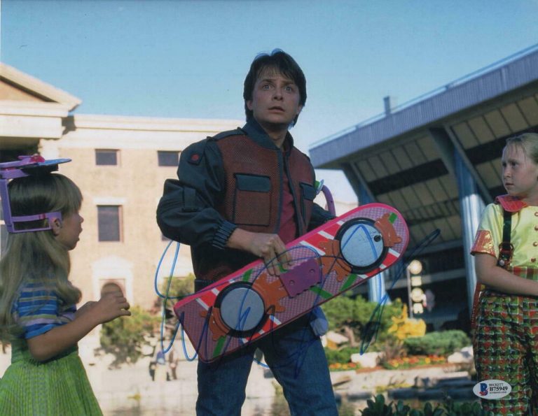 MICHAEL J FOX SIGNED AUTOGRAPH 11×14 PHOTO – MARTY BACK TO THE FUTURE EE BECKETT  COLLECTIBLE MEMORABILIA
